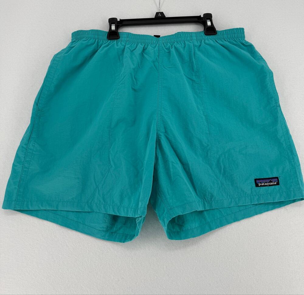 Patagonia Baggies 5" Shorts Mens XL Teal Blue Nylon Lined STY57021